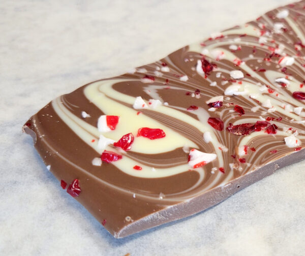 Milk Chocolate Peppermint Swirl Bark